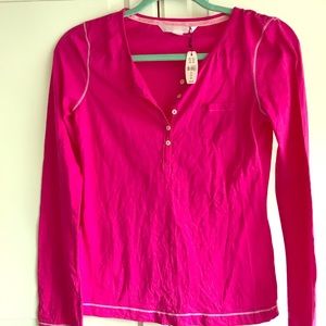 Victoria Secret Pink Long Sleeved Pajama Top